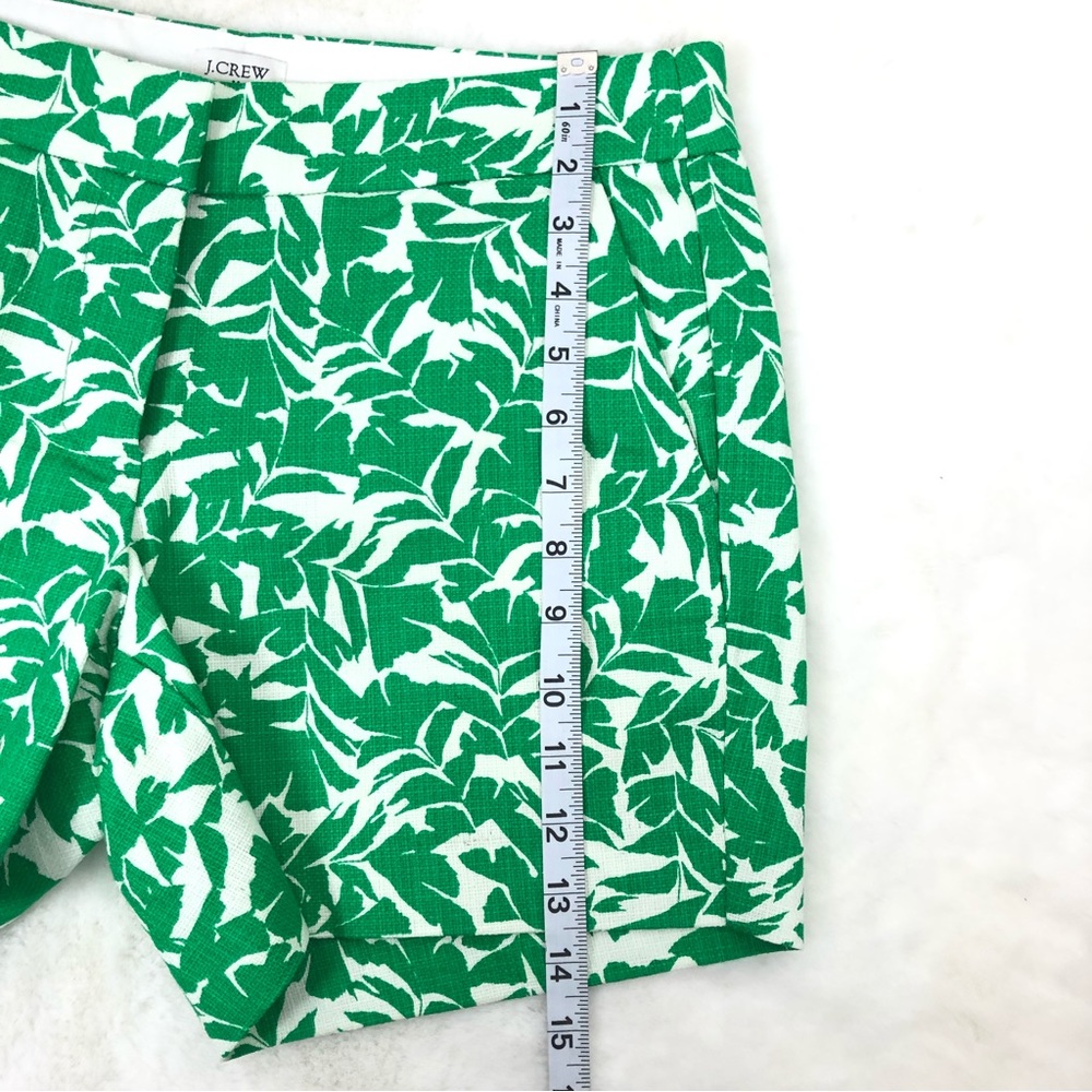 J. Crew Cotton shorts green and white Preppy, summer, classic size 4  Floral - Picture 9 of 16